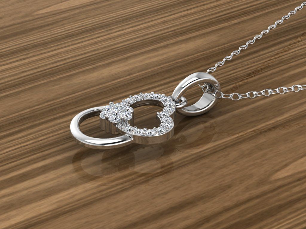 Jewelry Heart Pendant 3D print model_9