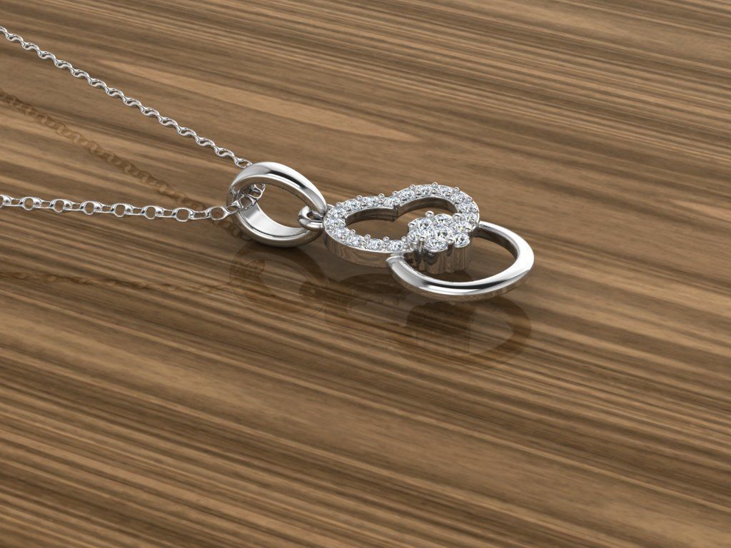 Jewelry Heart Pendant 3D print model_8