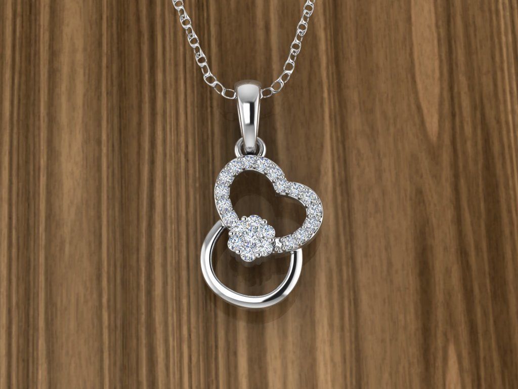 Jewelry Heart Pendant 3D print model_7