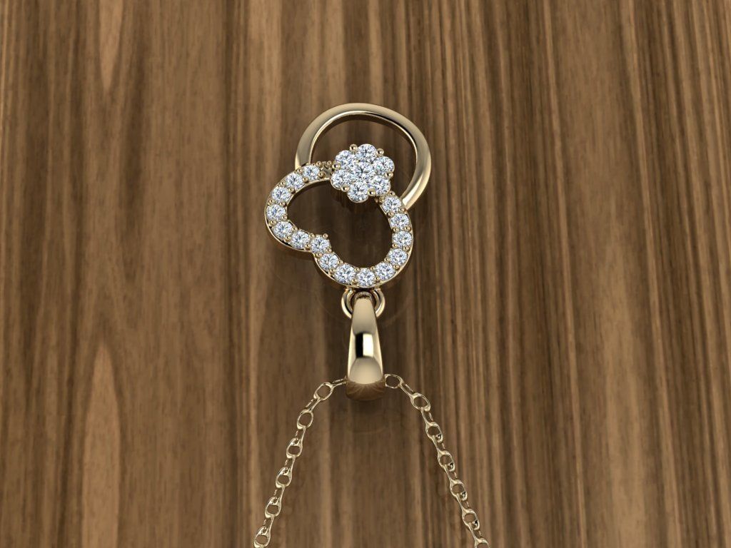 Jewelry Heart Pendant 3D print model_12