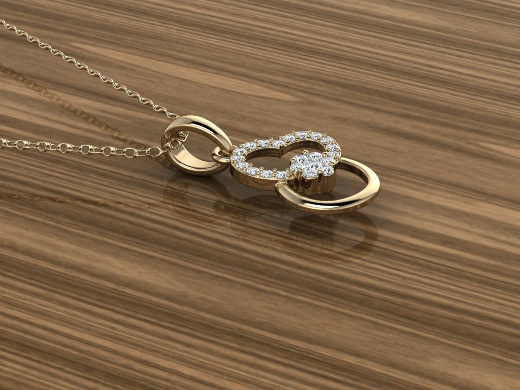 Jewelry Heart Pendant 3D print model_2