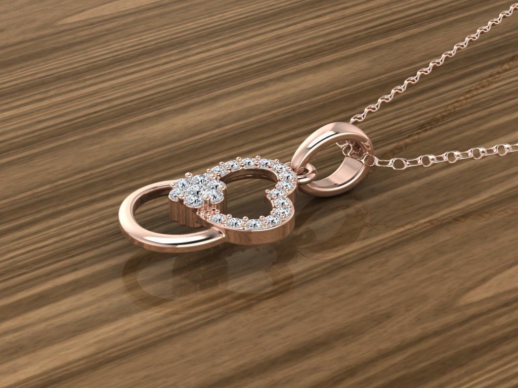 Jewelry Heart Pendant 3D print model_5