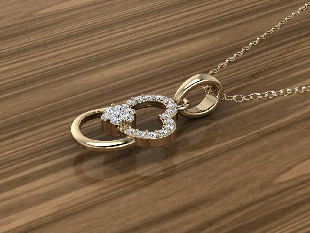 Jewelry Heart Pendant 3D print model_11