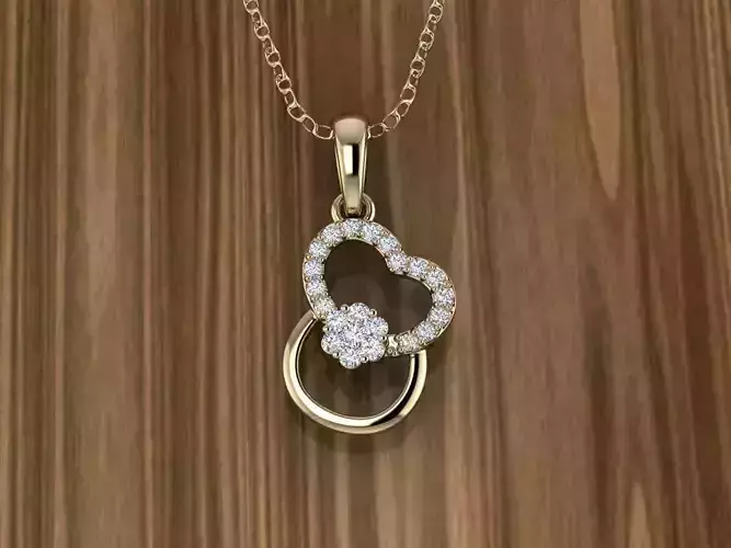 Jewelry Heart Pendant 3D print model