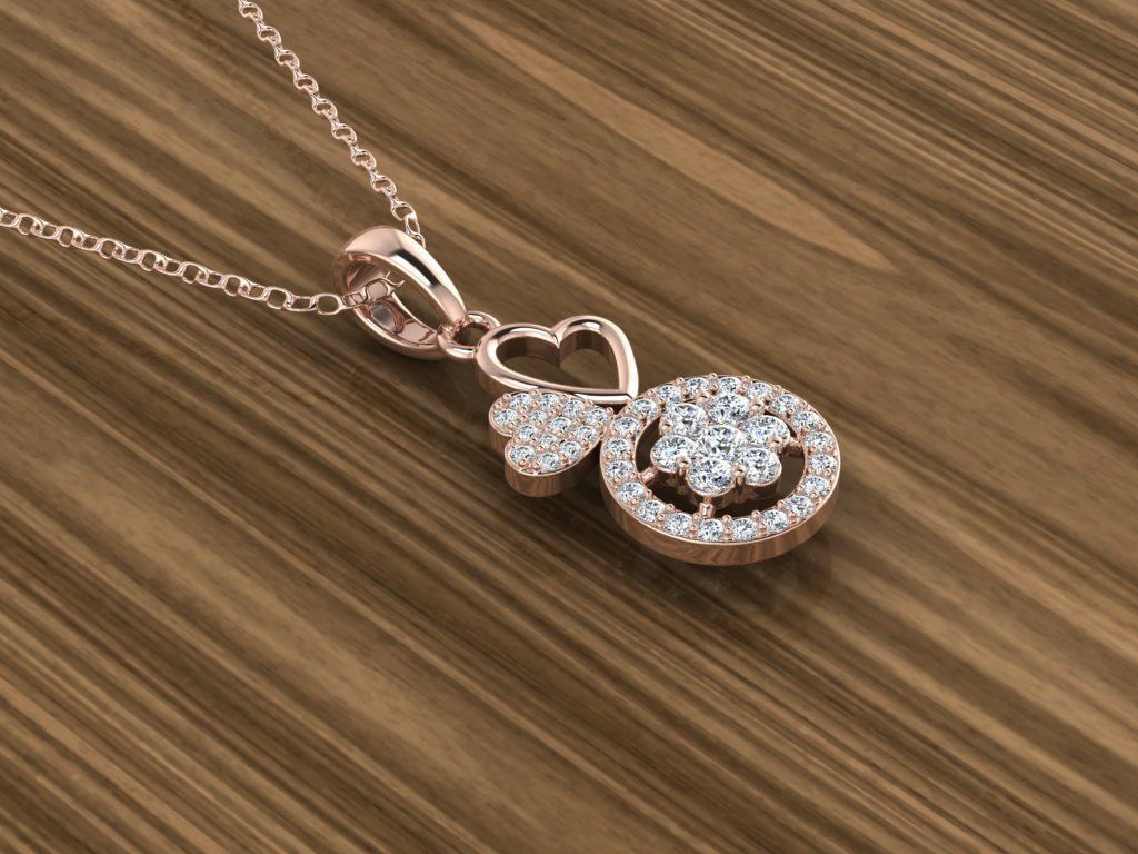 Jewelry Heart Pendant 3D print model_5