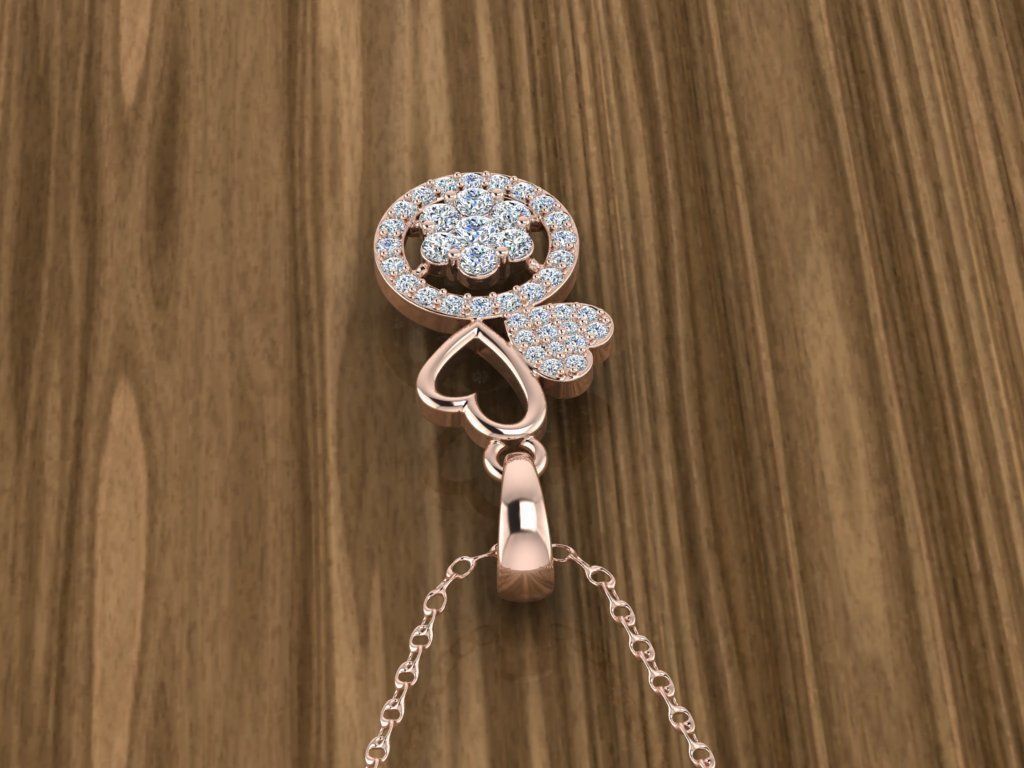 Jewelry Heart Pendant 3D print model_7