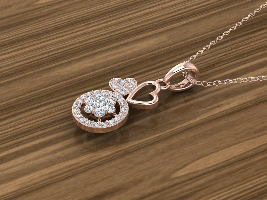 Jewelry Heart Pendant 3D print model_6