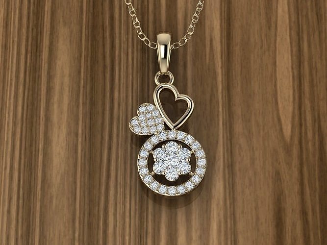 Jewelry Heart Pendant 3D print model