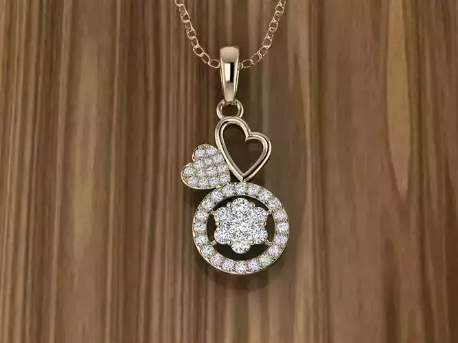 Jewelry Heart Pendant 3D print model