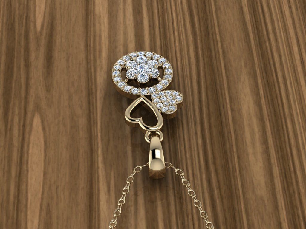 Jewelry Heart Pendant 3D print model_12