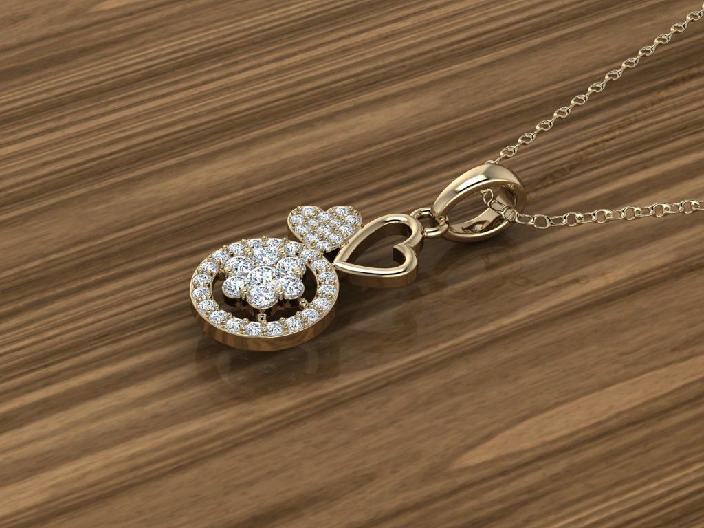 Jewelry Heart Pendant 3D print model_11