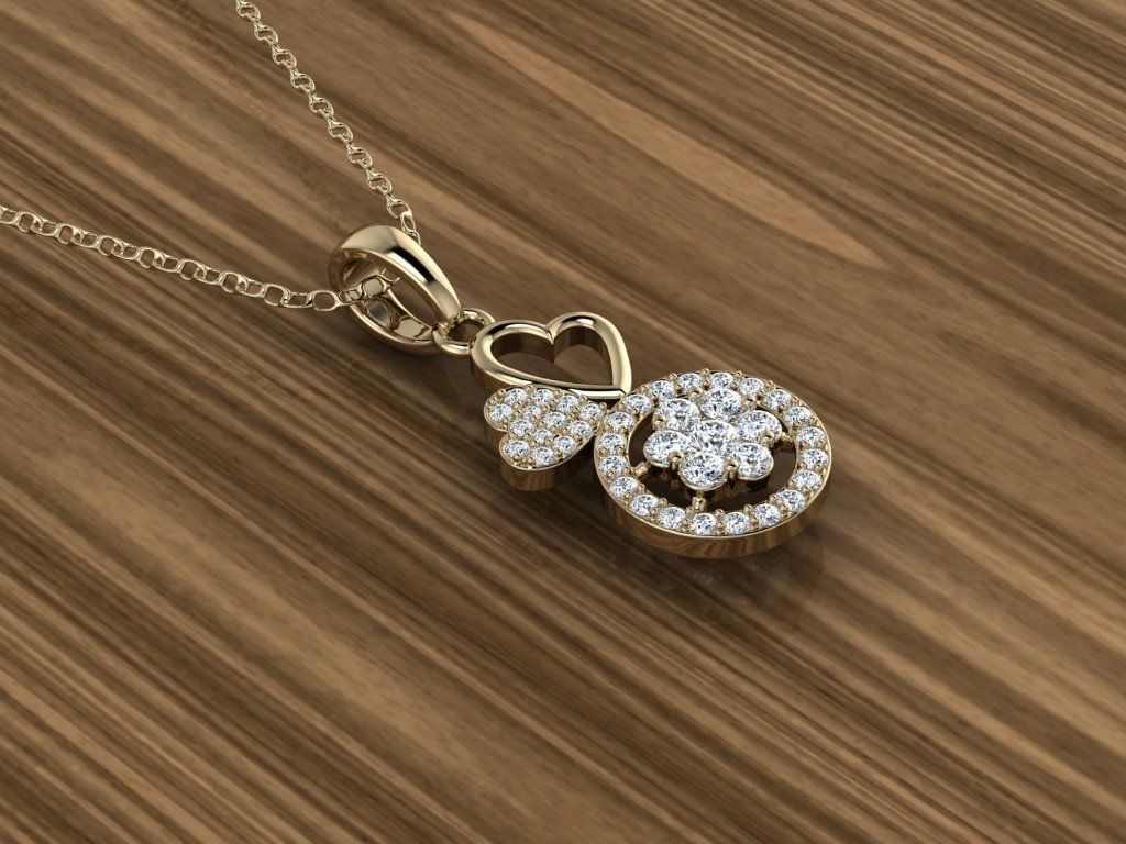 Jewelry Heart Pendant 3D print model_2