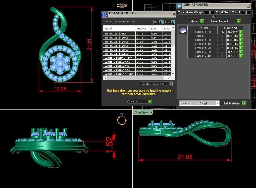 Jewelry Pendant 3D print model_1
