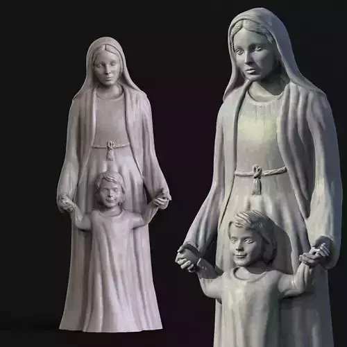 Virgin Mary with Jesus baby  3D PRINT statue