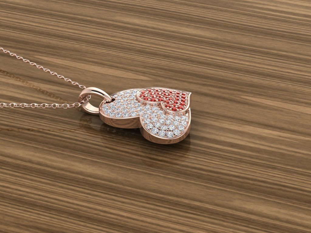 Jewelry Heart Pendant 3D print model_5