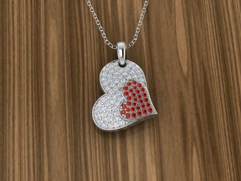 Jewelry Heart Pendant 3D print model_8
