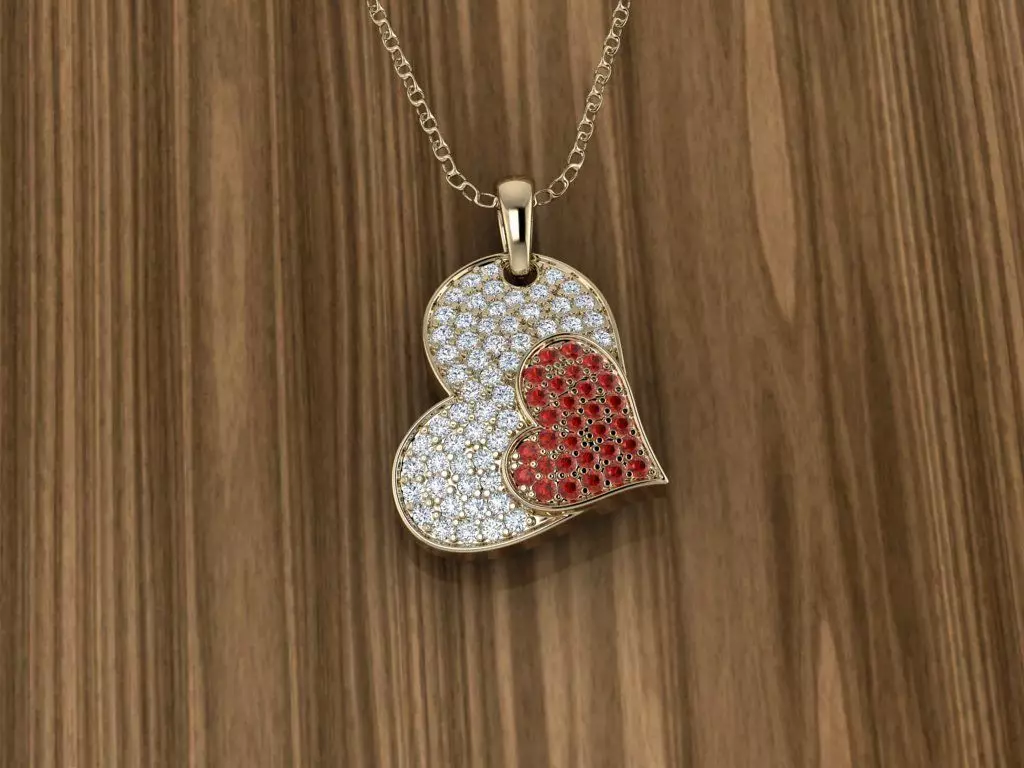 Jewelry Heart Pendant 3D print model_0