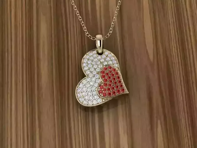 Jewelry Heart Pendant 3D print model