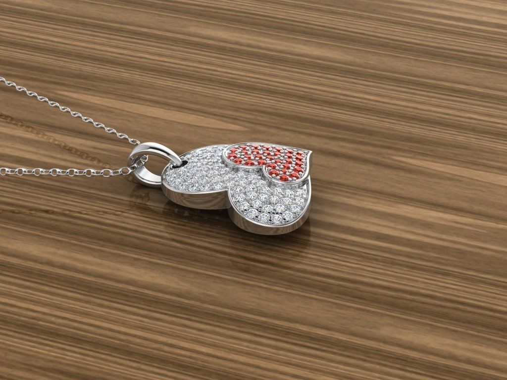 Jewelry Heart Pendant 3D print model_9