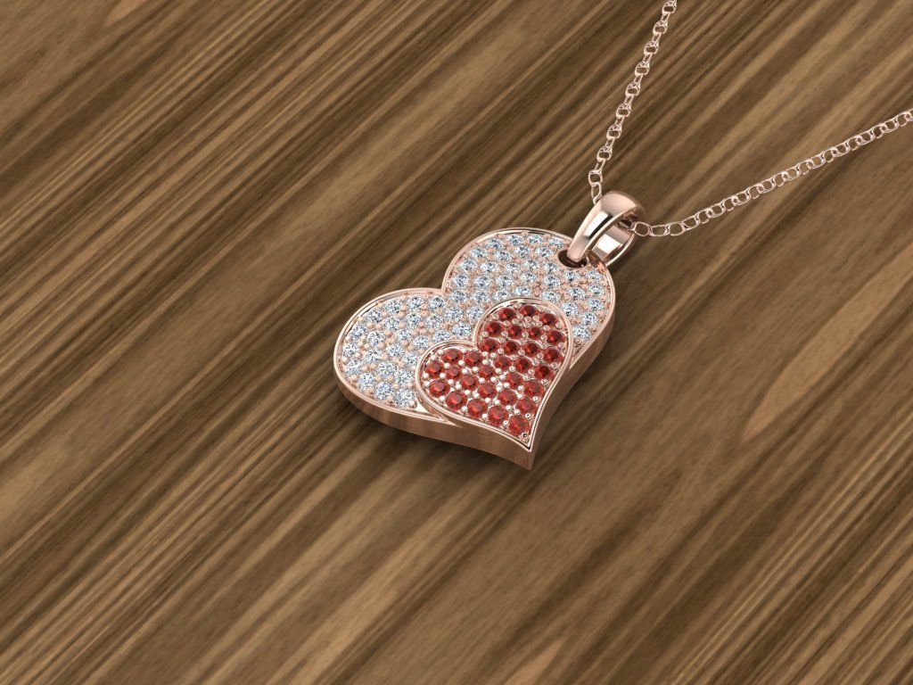 Jewelry Heart Pendant 3D print model_6