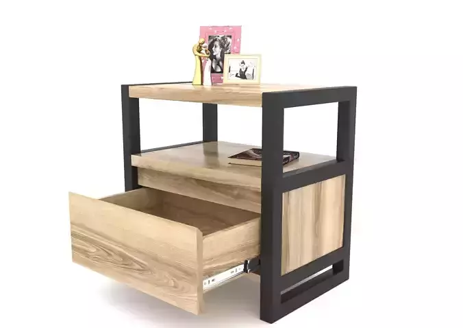  Loft style bedside table