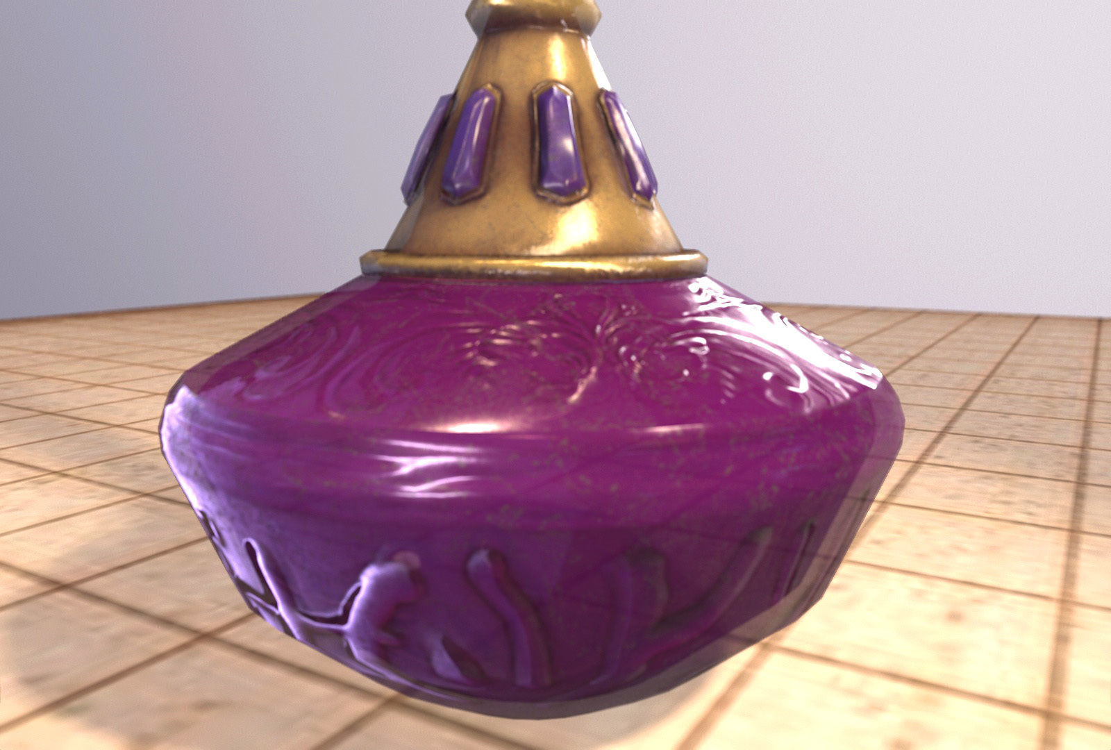 Magic poison Bottle 01 Low-poly 3D model_4
