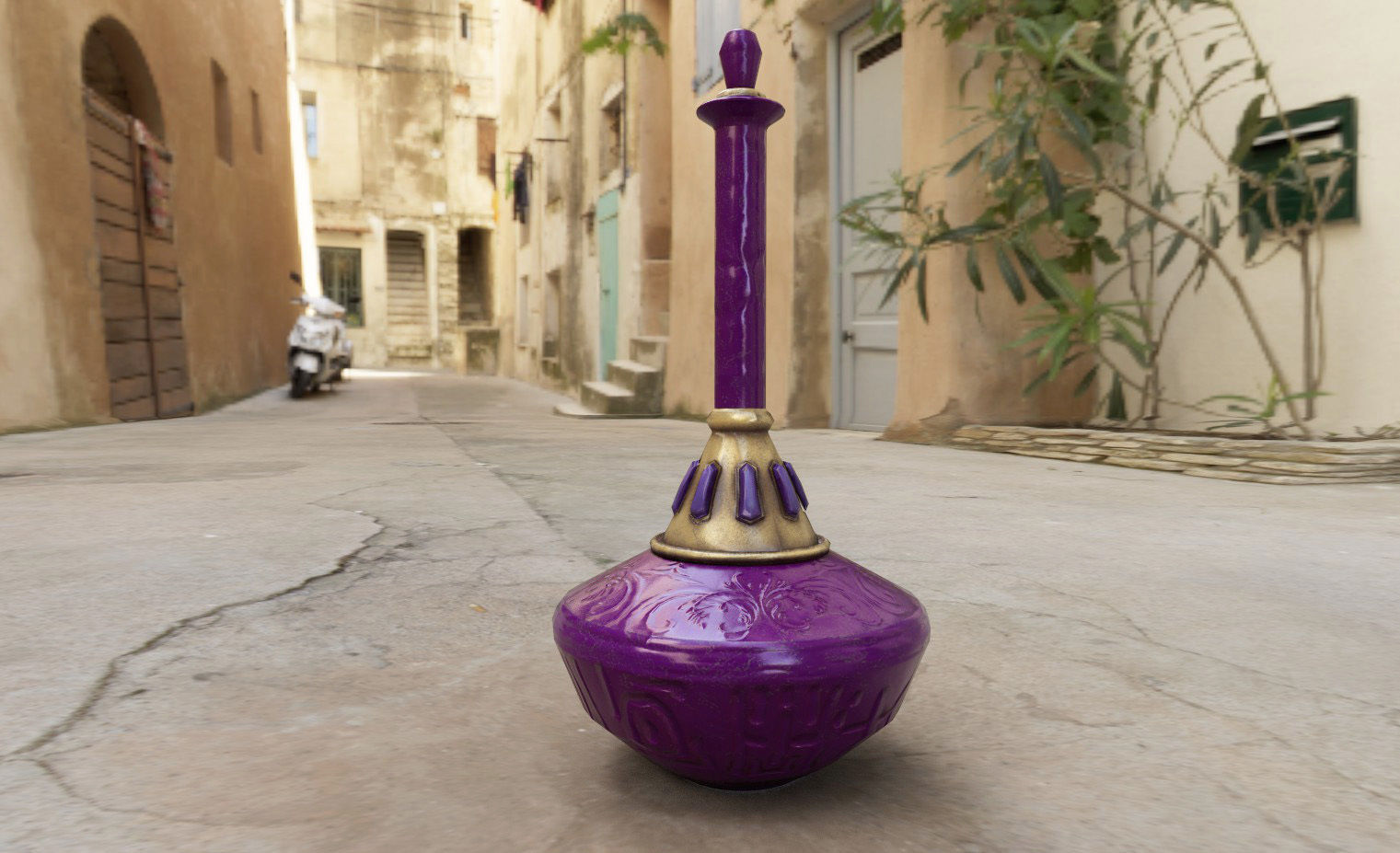 Magic poison Bottle 01 Low-poly 3D model_1