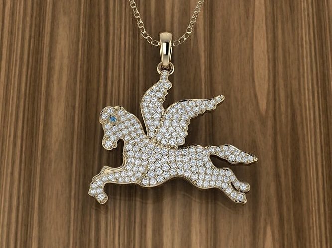 Jewelry Pegasus Pendant 3D print model