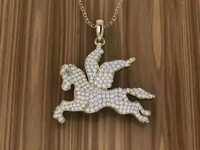 Jewelry Pegasus Pendant 3D print model