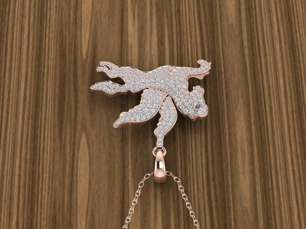 Jewelry Pegasus Pendant 3D print model_5