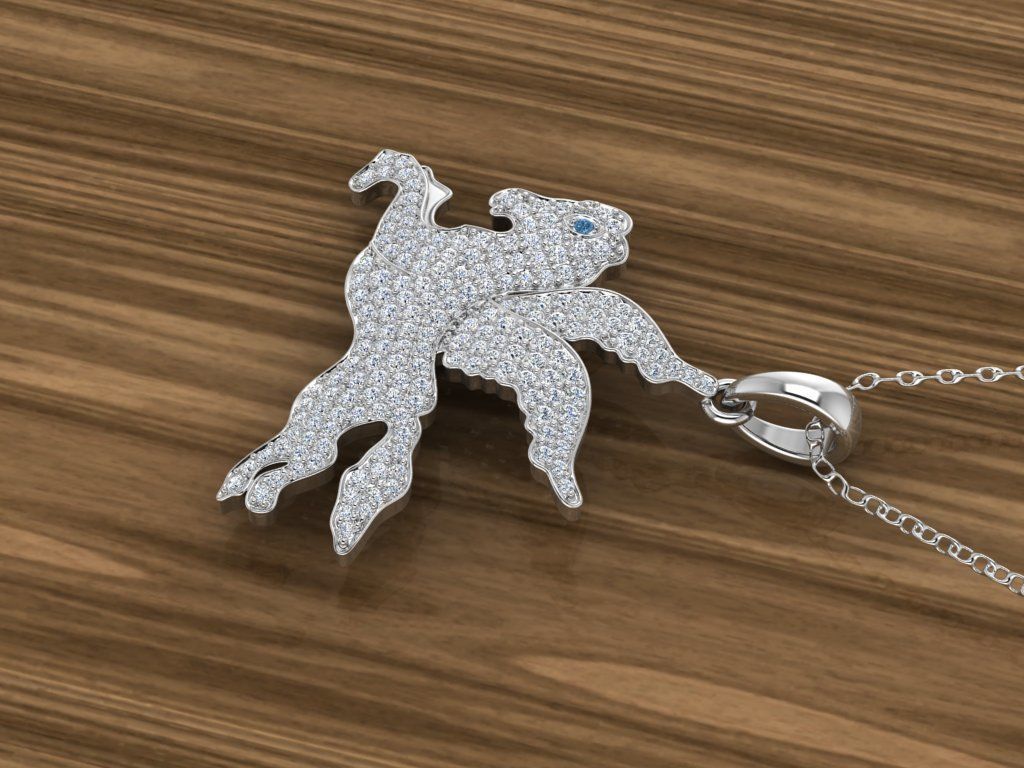 Jewelry Pegasus Pendant 3D print model_8