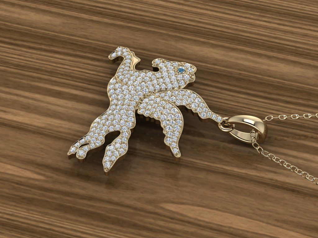 Jewelry Pegasus Pendant 3D print model_11