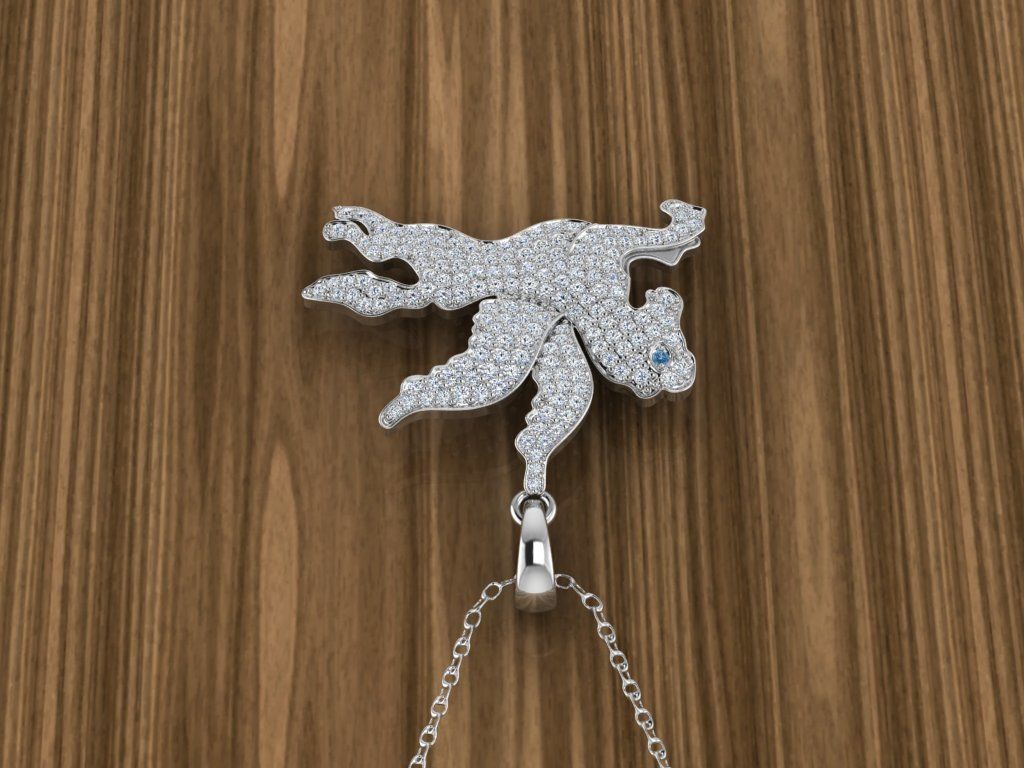 Jewelry Pegasus Pendant 3D print model_9