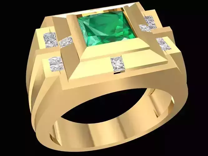 luxury diamond korea men ring 2834