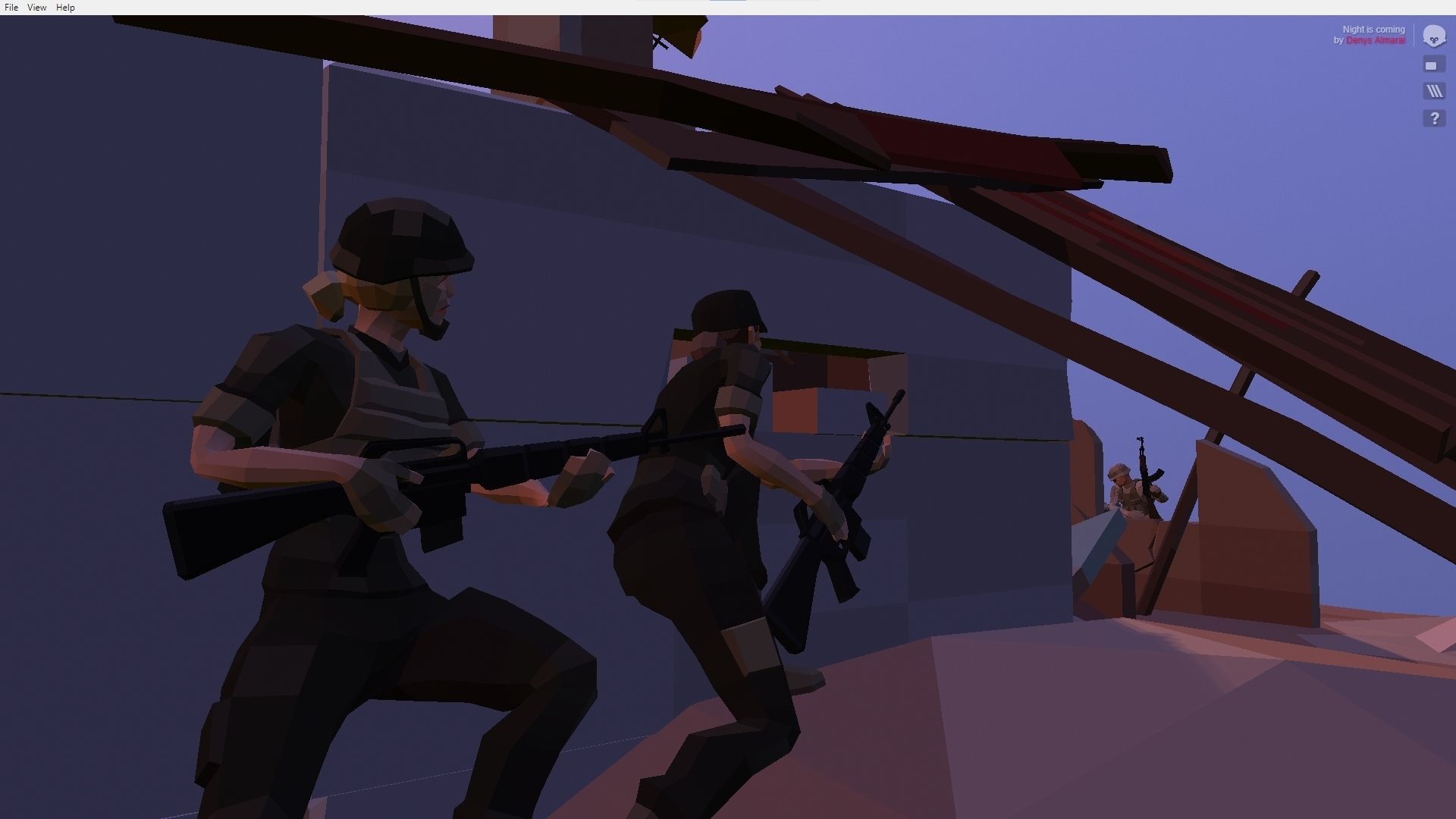 Military Squad Low Poly Art Rigged Pack Low-poly 3D model_21