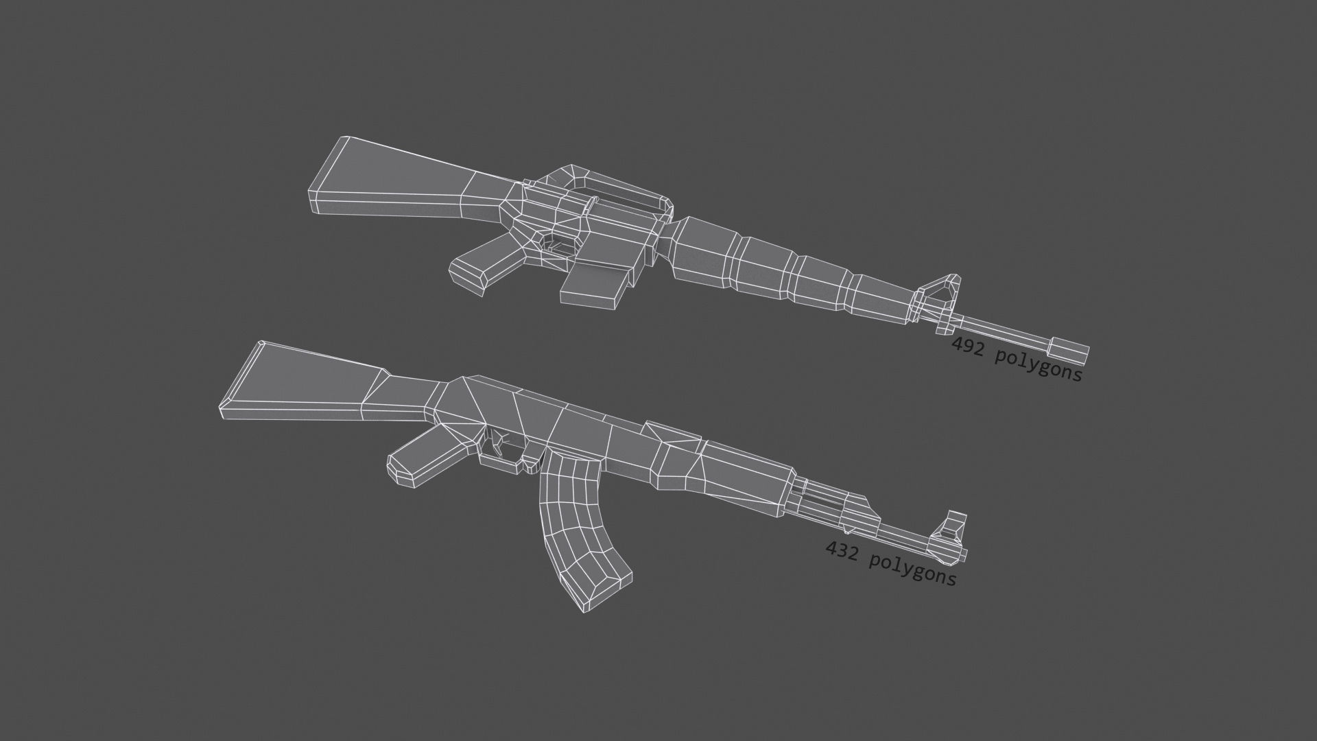 Military Squad Low Poly Art Rigged Pack Low-poly 3D model_8