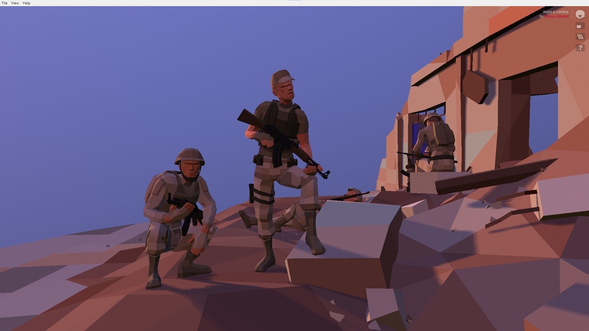 Military Squad Low Poly Art Rigged Pack Low-poly 3D model_22