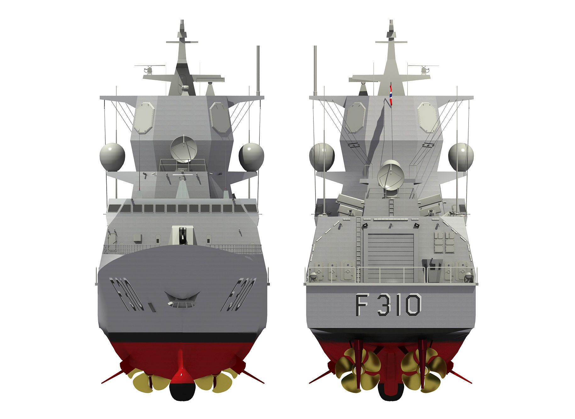 FRIDTJOF NANSEN NORWEGIAN FRIGATE 3D model_10