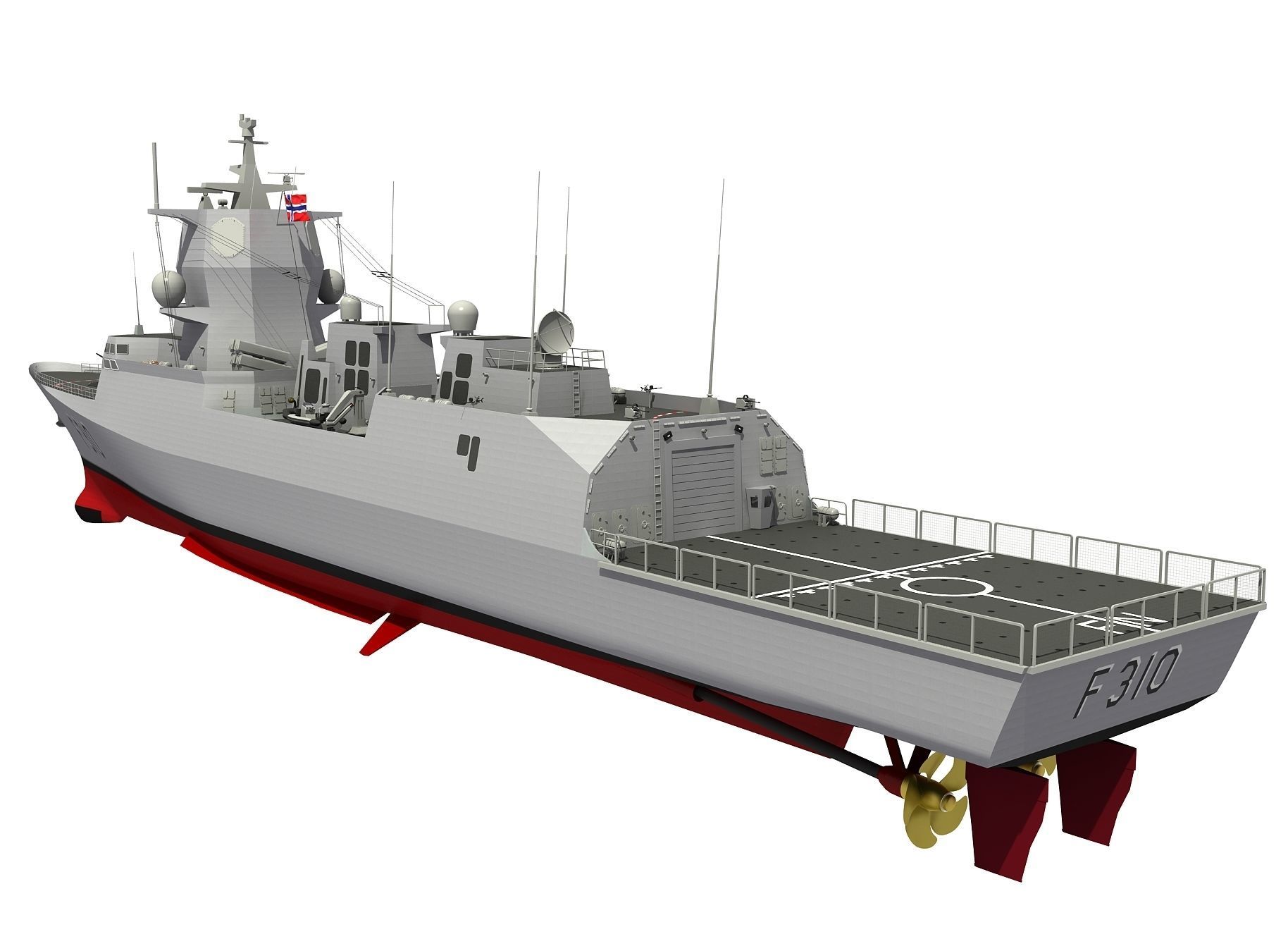 FRIDTJOF NANSEN NORWEGIAN FRIGATE 3D model_4