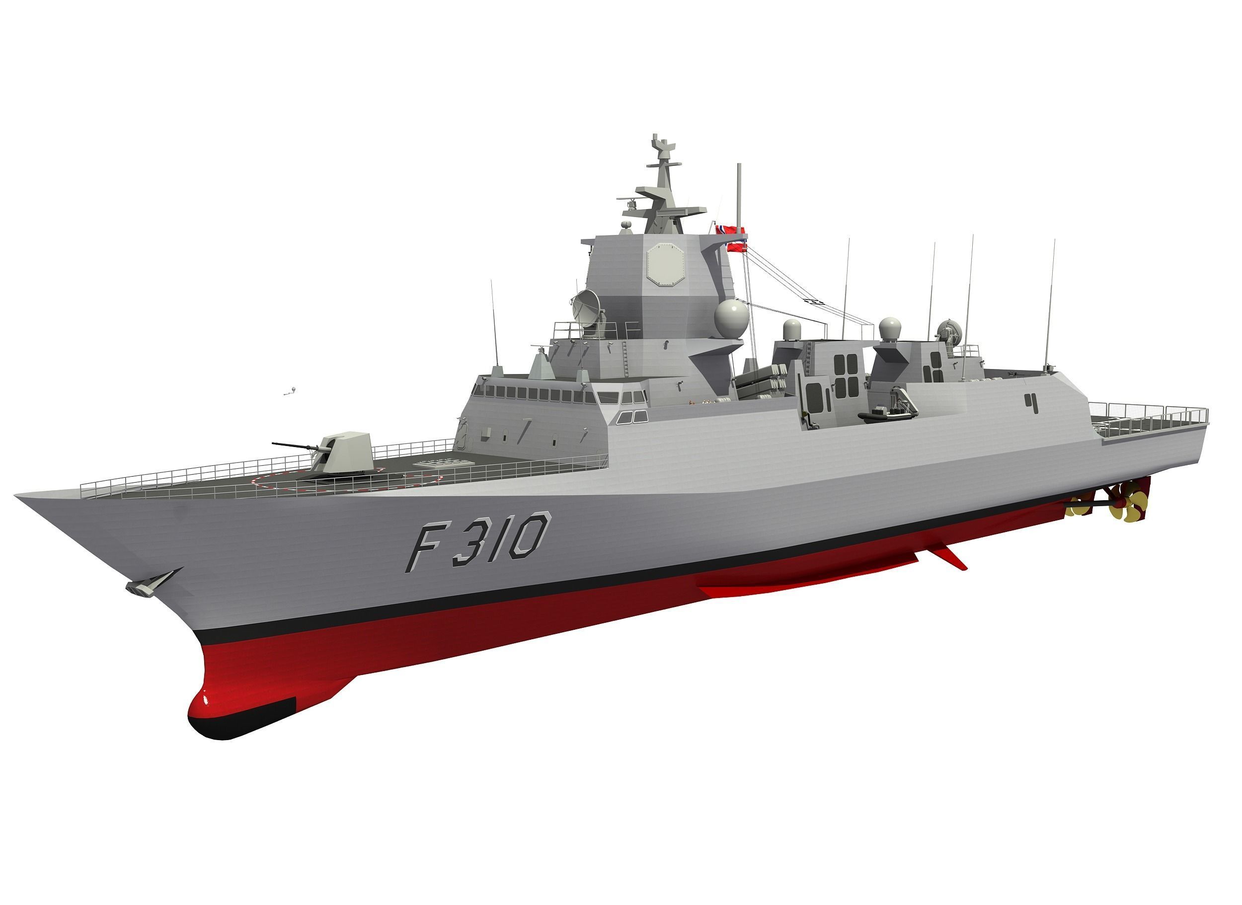 FRIDTJOF NANSEN NORWEGIAN FRIGATE 3D model_13