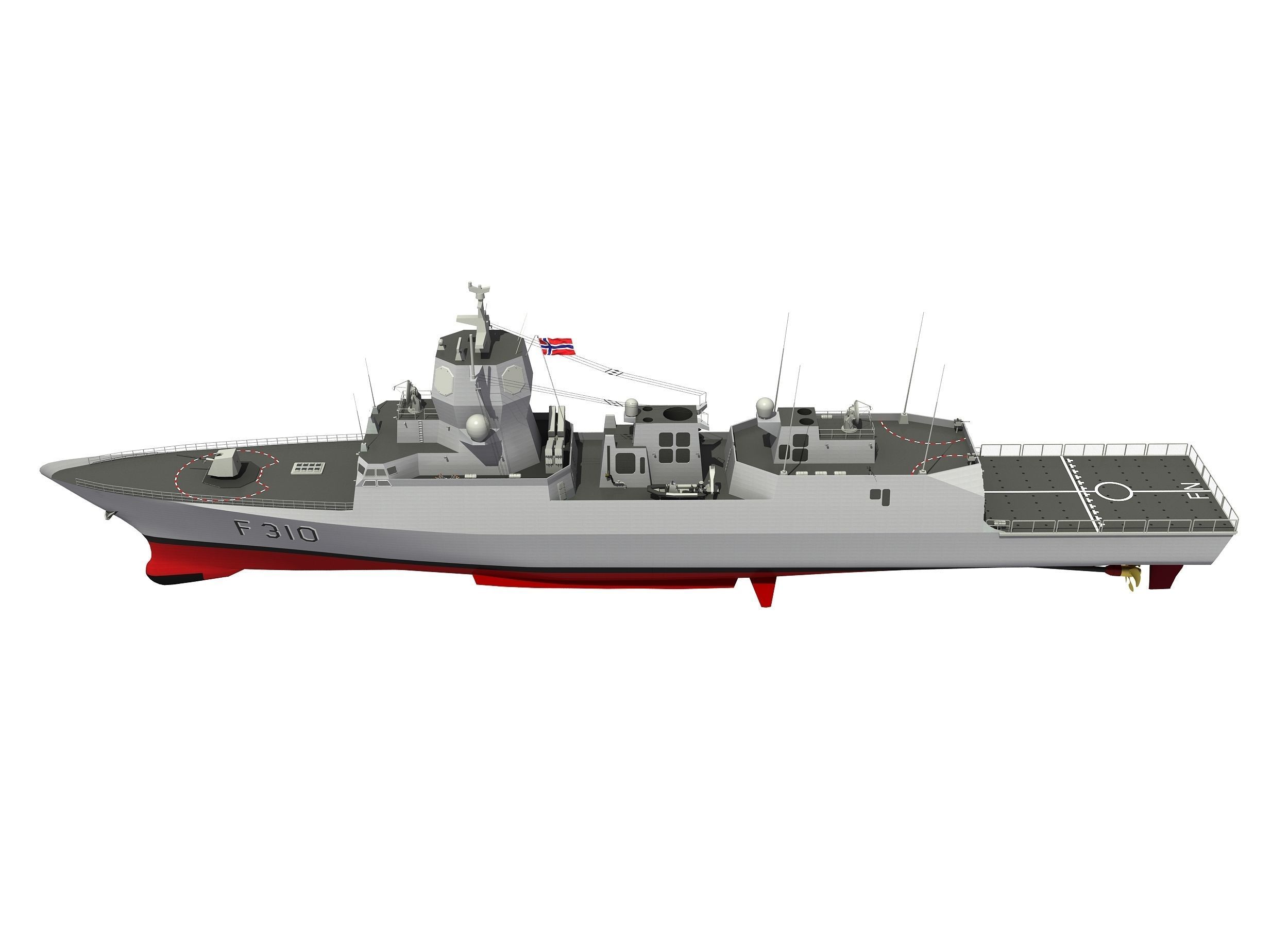FRIDTJOF NANSEN NORWEGIAN FRIGATE 3D model_3