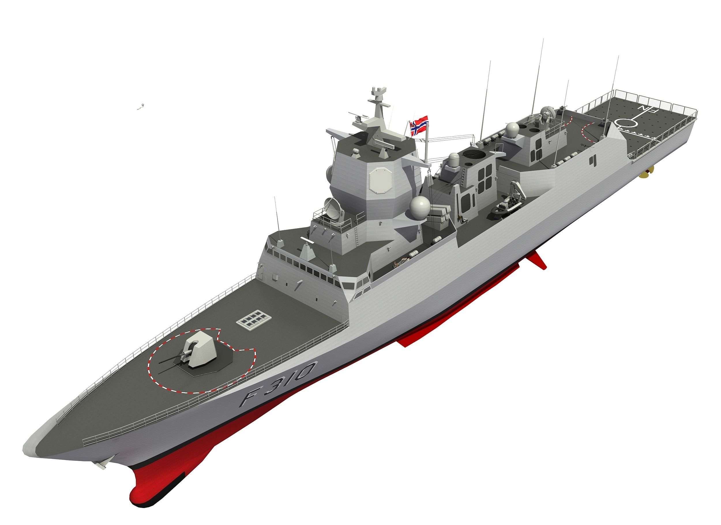 FRIDTJOF NANSEN NORWEGIAN FRIGATE 3D model_2