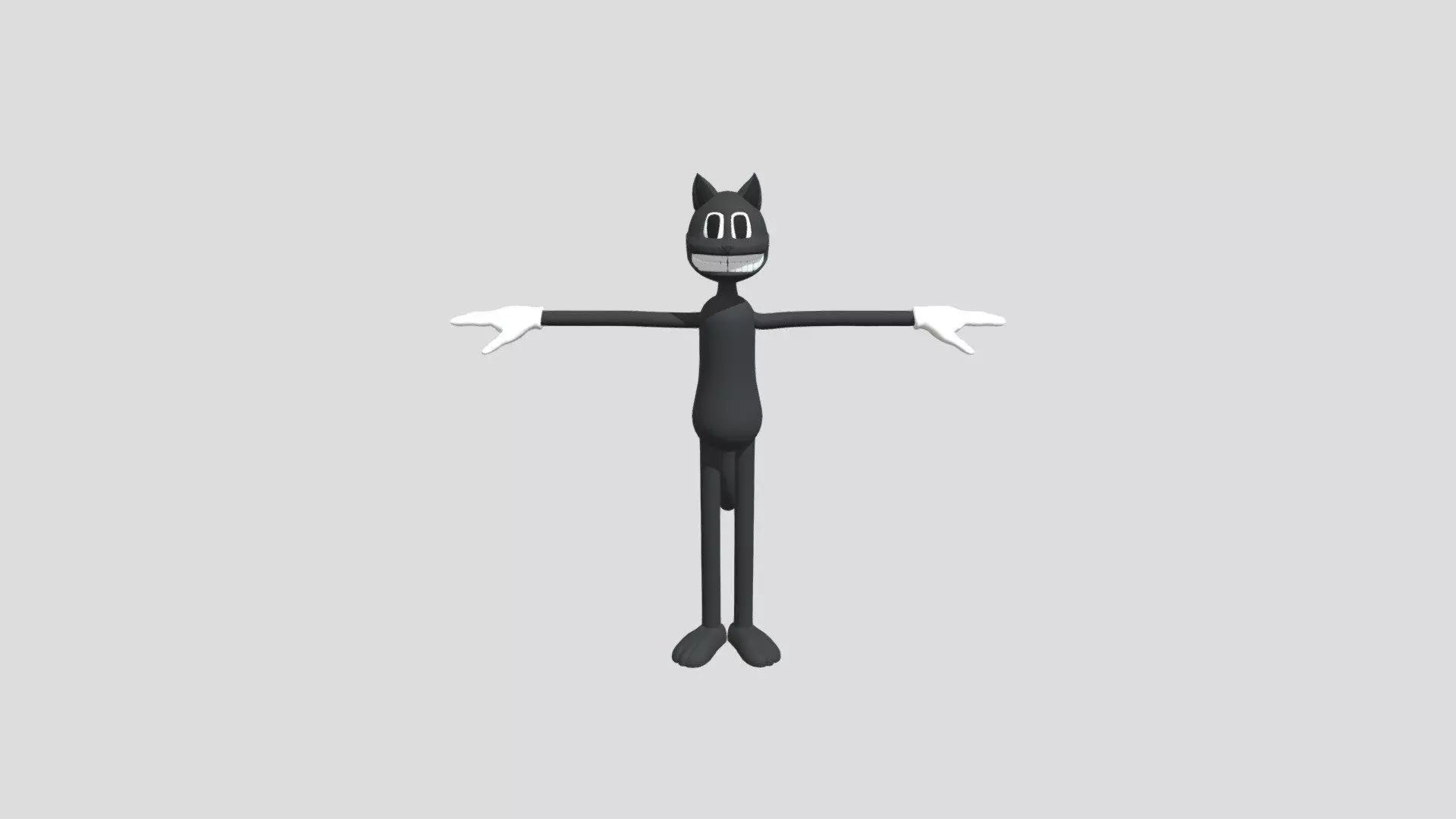 Cartoon cat model 3D model_0