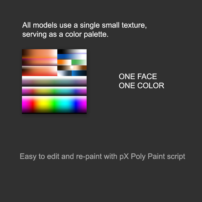 6 Little Kids Rigged Characters in Low Poly Art Style Low-poly 3D model_13