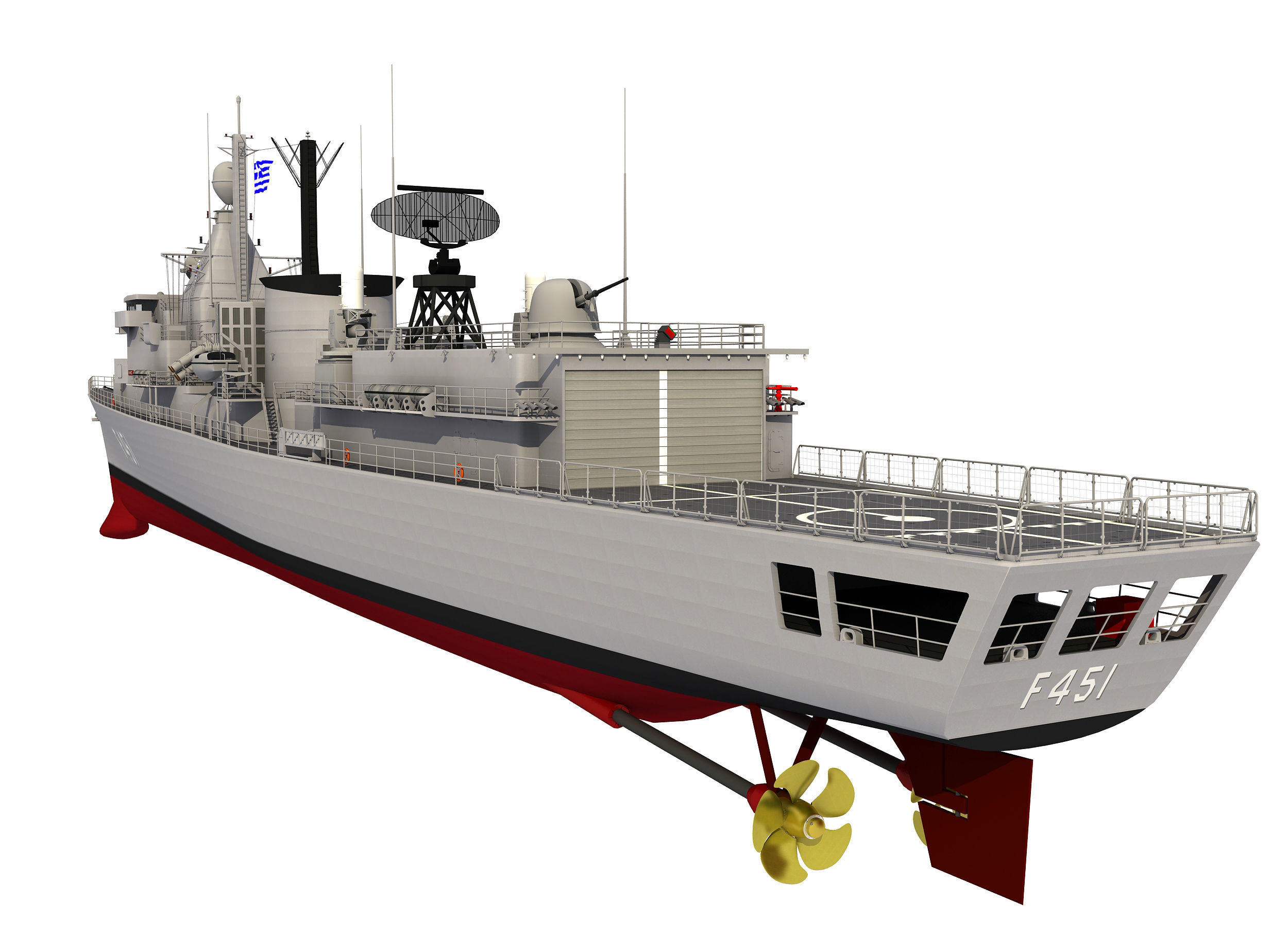 KORTENAER CLASS FRIGATE HS LIMNOS 3D model_9