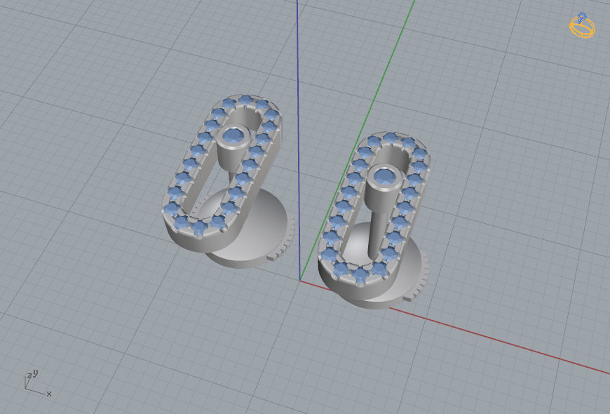 Messika Earrings 3D print model_6