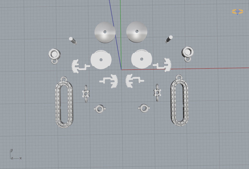 Messika Earrings 3D print model_11