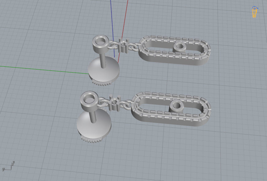 Messika Earrings 3D print model_10