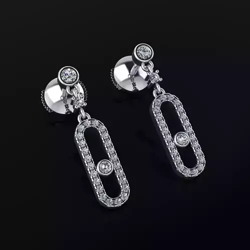 Messika Earrings 3D print model
