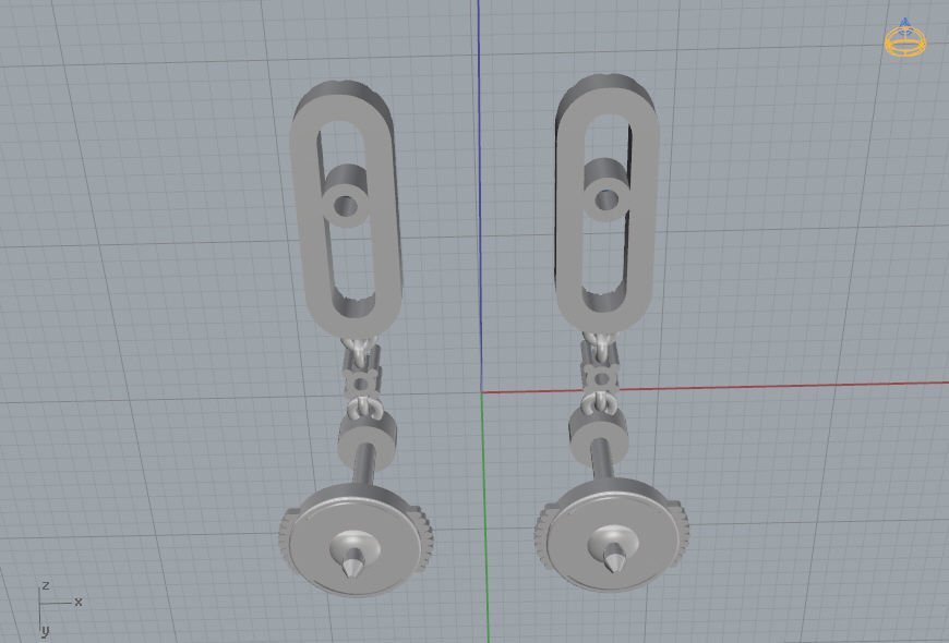 Messika Earrings 3D print model_9